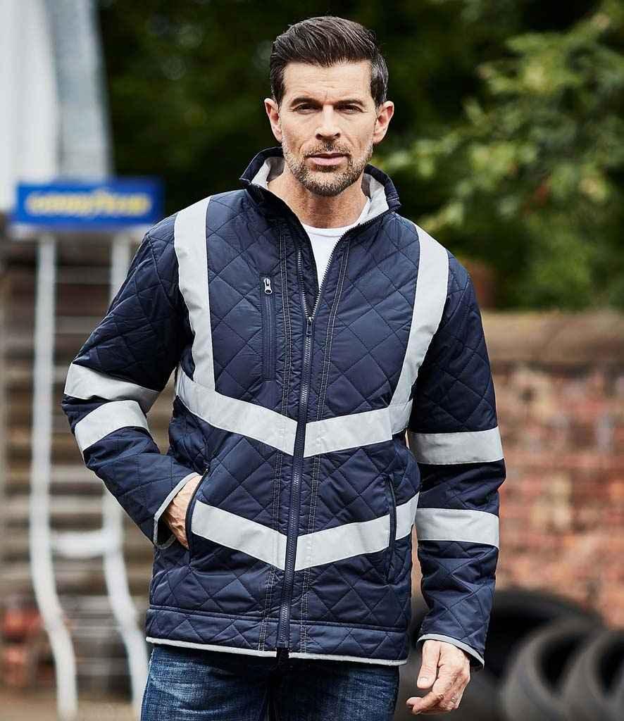 Yoko Hi-Vis Kensington Jacket | Navy Jacket Yoko hi-vis, Hi-vis Adult, Hi-vis Reflective Border Kids Waistcoat, Hi-vis Tops, Hi-Viz Premium P.E. Bag, style-yk208, workwear, Yoko Schoolwear Centres
