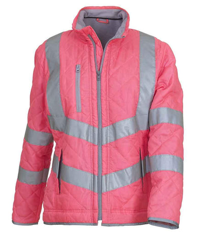 Yoko Hi-Vis Kensington Jacket | Pink Jacket Yoko hi-vis, Hi-vis Adult, Hi-vis Reflective Border Kids Waistcoat, Hi-vis Tops, Hi-Viz Premium P.E. Bag, style-yk208, workwear, Yoko Schoolwear Centres