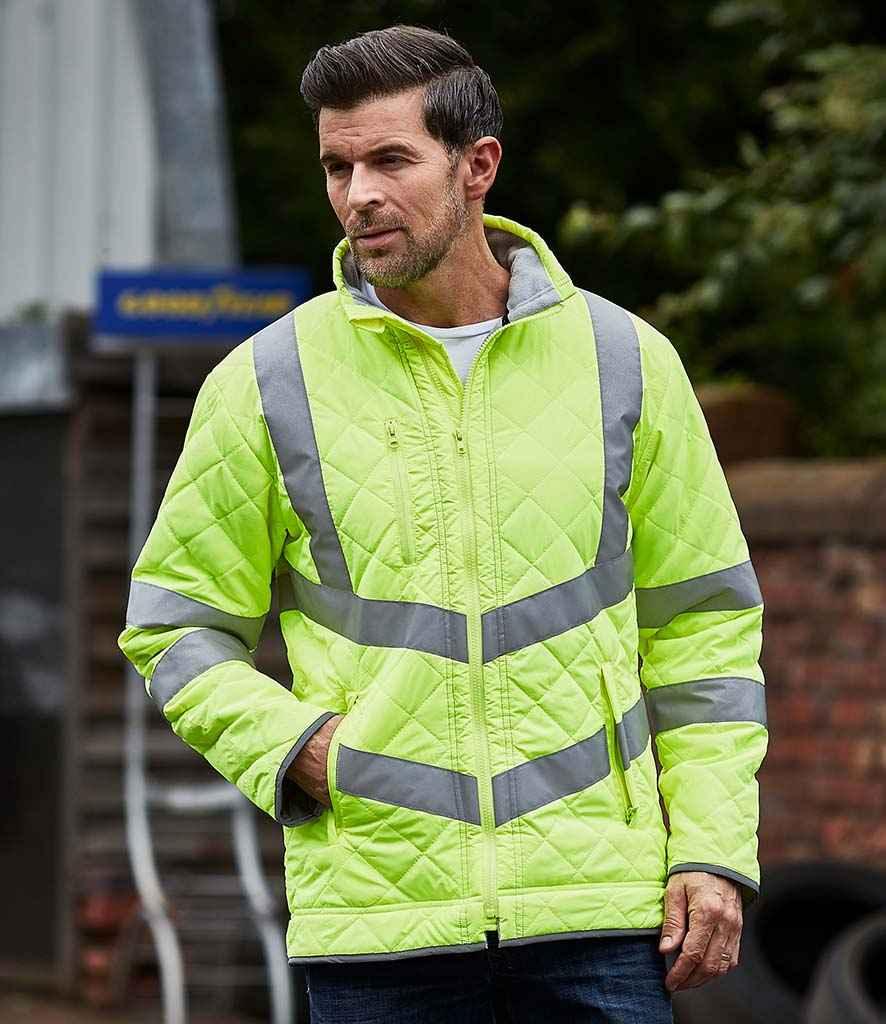 Yoko Hi-Vis Kensington Jacket | Yellow Jacket Yoko hi-vis, Hi-vis Adult, Hi-vis Reflective Border Kids Waistcoat, Hi-vis Tops, Hi-Viz Premium P.E. Bag, style-yk208, workwear, Yoko Schoolwear Centres