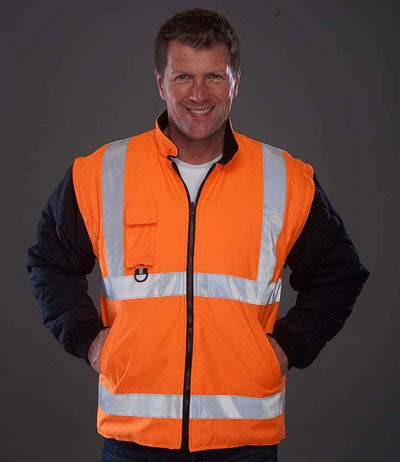 Yoko Hi-Vis Multi-Function 7-in-1 Jacket | Orange Jacket Yoko hi-vis, Hi-vis Adult, Hi-vis Reflective Border Kids Waistcoat, Hi-vis Tops, Hi-Viz Premium P.E. Bag, style-yk209, workwear, Yoko Schoolwear Centres
