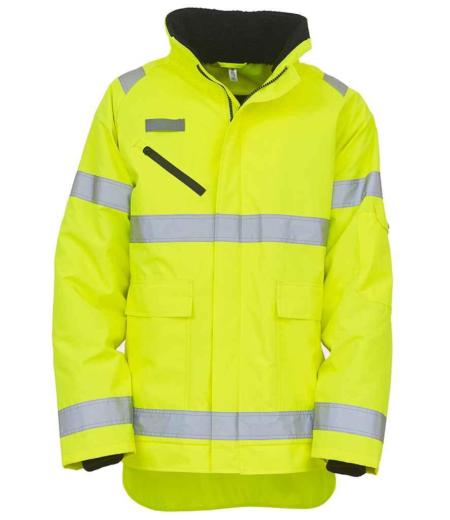 Yoko Fontaine Storm Jacket | Yellow Jacket Yoko hi-vis, Hi-vis Adult, Hi-vis Reflective Border Kids Waistcoat, Hi-vis Tops, Hi-Viz Premium P.E. Bag, style-yk214, workwear, Yoko Schoolwear Centres