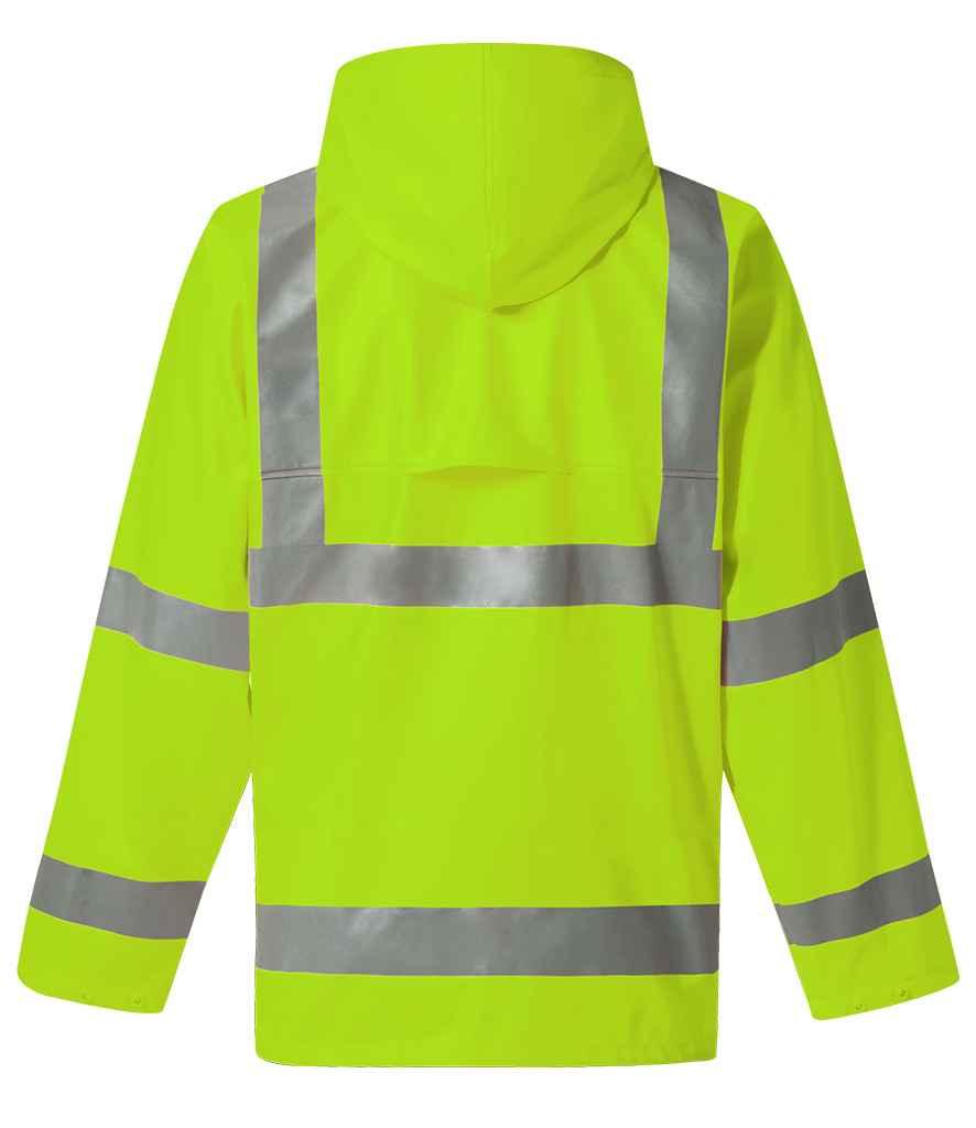 Yoko Hi-Vis Flex U-Dry Jacket | Yellow Jacket Yoko hi-vis, Hi-vis Adult, Hi-vis Reflective Border Kids Waistcoat, Hi-vis Tops, Hi-Viz Premium P.E. Bag, style-yk220, workwear, Yoko Schoolwear Centres