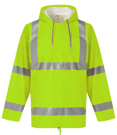 Yoko Hi-Vis Flex U-Dry Jacket | Yellow Jacket Yoko hi-vis, Hi-vis Adult, Hi-vis Reflective Border Kids Waistcoat, Hi-vis Tops, Hi-Viz Premium P.E. Bag, style-yk220, workwear, Yoko Schoolwear Centres