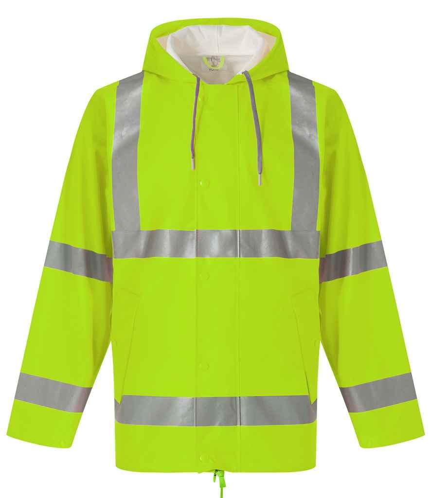 Yoko Hi-Vis Flex U-Dry Jacket | Yellow Jacket Yoko hi-vis, Hi-vis Adult, Hi-vis Reflective Border Kids Waistcoat, Hi-vis Tops, Hi-Viz Premium P.E. Bag, style-yk220, workwear, Yoko Schoolwear Centres