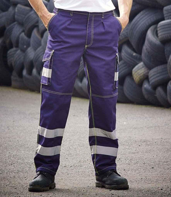 Yoko Hi-Vis Cargo Trousers with Knee Pad Pockets | Navy Trousers Yoko hi-vis, Hi-vis Adult, Hi-vis Reflective Border Kids Waistcoat, Hi-vis Tops, style-yk301, workwear, Yoko Schoolwear Centres
