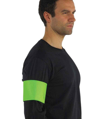 Yoko Print Me Arm Band | Lime Green Accessory Yoko hi-vis, Hi-vis Adult, Hi-vis Reflective Border Kids Waistcoat, Hi-vis Tops, style-yk402, workwear, Yoko Schoolwear Centres