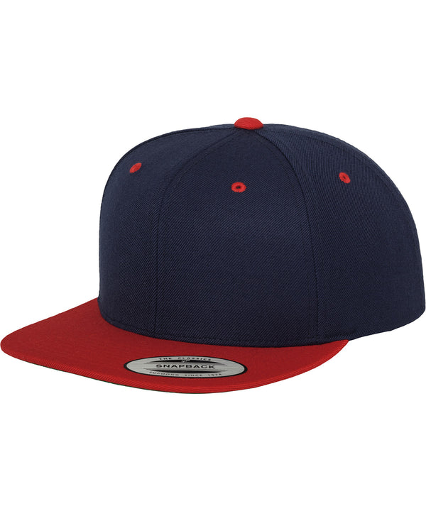 Navy/Red - The classic snapback 2-tone (6089MT) Caps Flexfit by Yupoong Headwear, New Colours for 2023, Rebrandable Schoolwear Centres