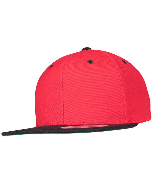 Red/Black - The classic snapback 2-tone (6089MT) Caps Flexfit by Yupoong Headwear, New Colours for 2023, Rebrandable Schoolwear Centres