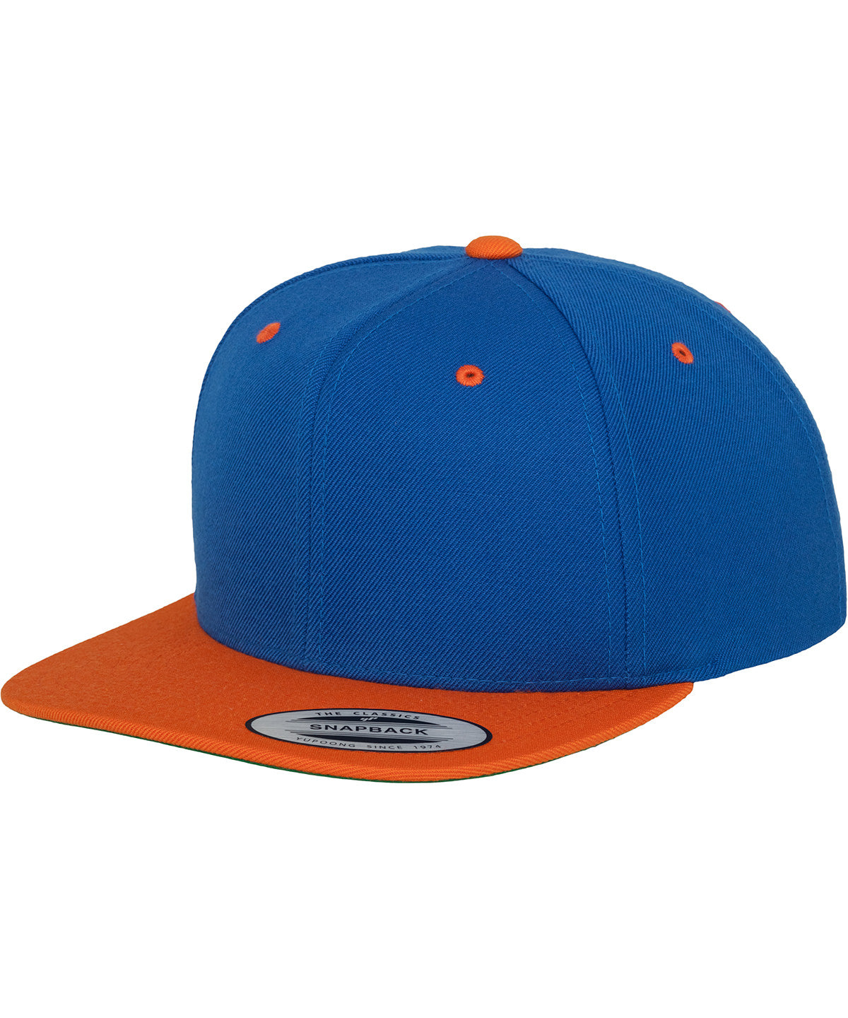 Royal/Orange - The classic snapback 2-tone (6089MT) Caps Flexfit by Yupoong Headwear, New Colours for 2023, Rebrandable Schoolwear Centres