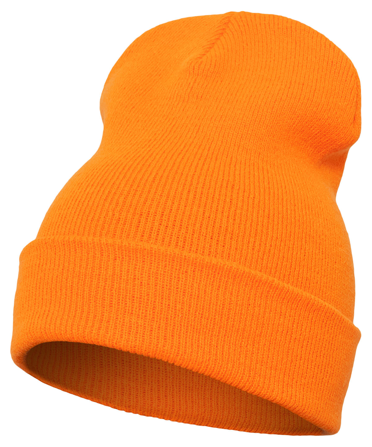 Blaze Orange - Heavyweight long beanie (1501KC) Hats Flexfit by Yupoong Headwear, Must Haves, New Colours for 2023, Winter Essentials Schoolwear Centres