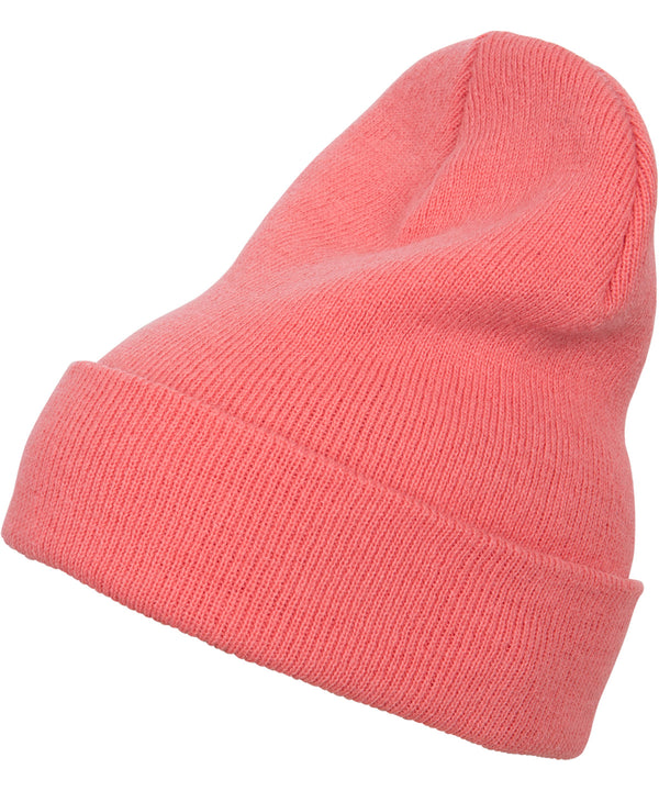 Coral - Heavyweight long beanie (1501KC) Hats Flexfit by Yupoong Headwear, Must Haves, New Colours for 2023, Winter Essentials Schoolwear Centres