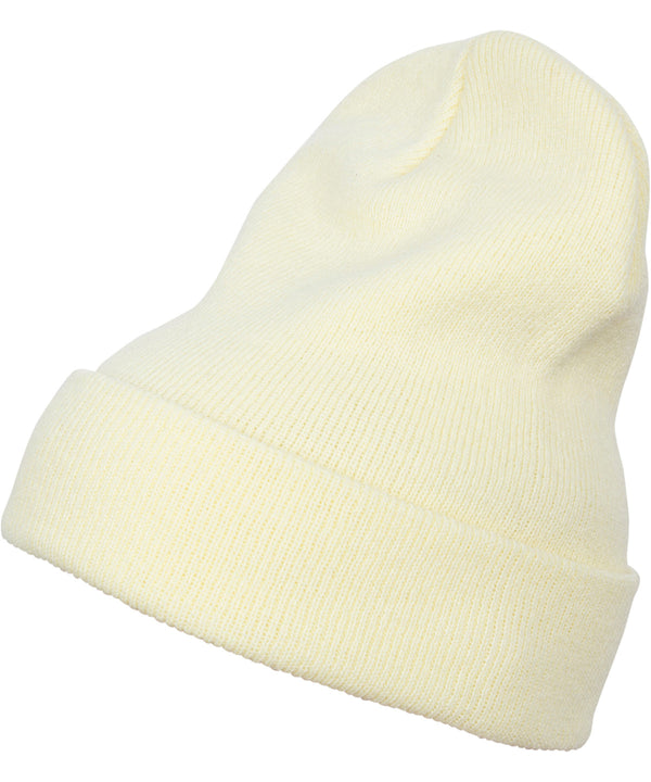 Powdery Yellow - Heavyweight long beanie (1501KC) Hats Flexfit by Yupoong Headwear, Must Haves, New Colours for 2023, Winter Essentials Schoolwear Centres