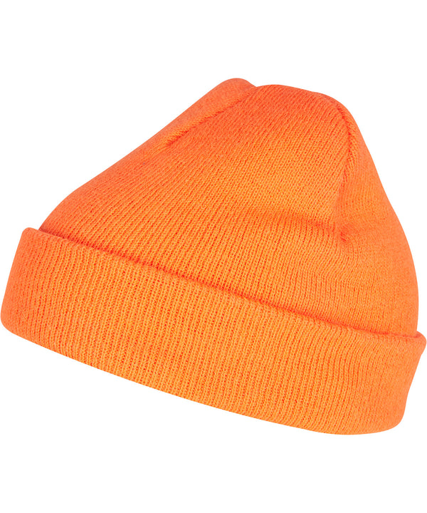 Blaze Orange - Heavyweight beanie (1500KC) Hats Flexfit by Yupoong Headwear, New Colours for 2023, Winter Essentials Schoolwear Centres