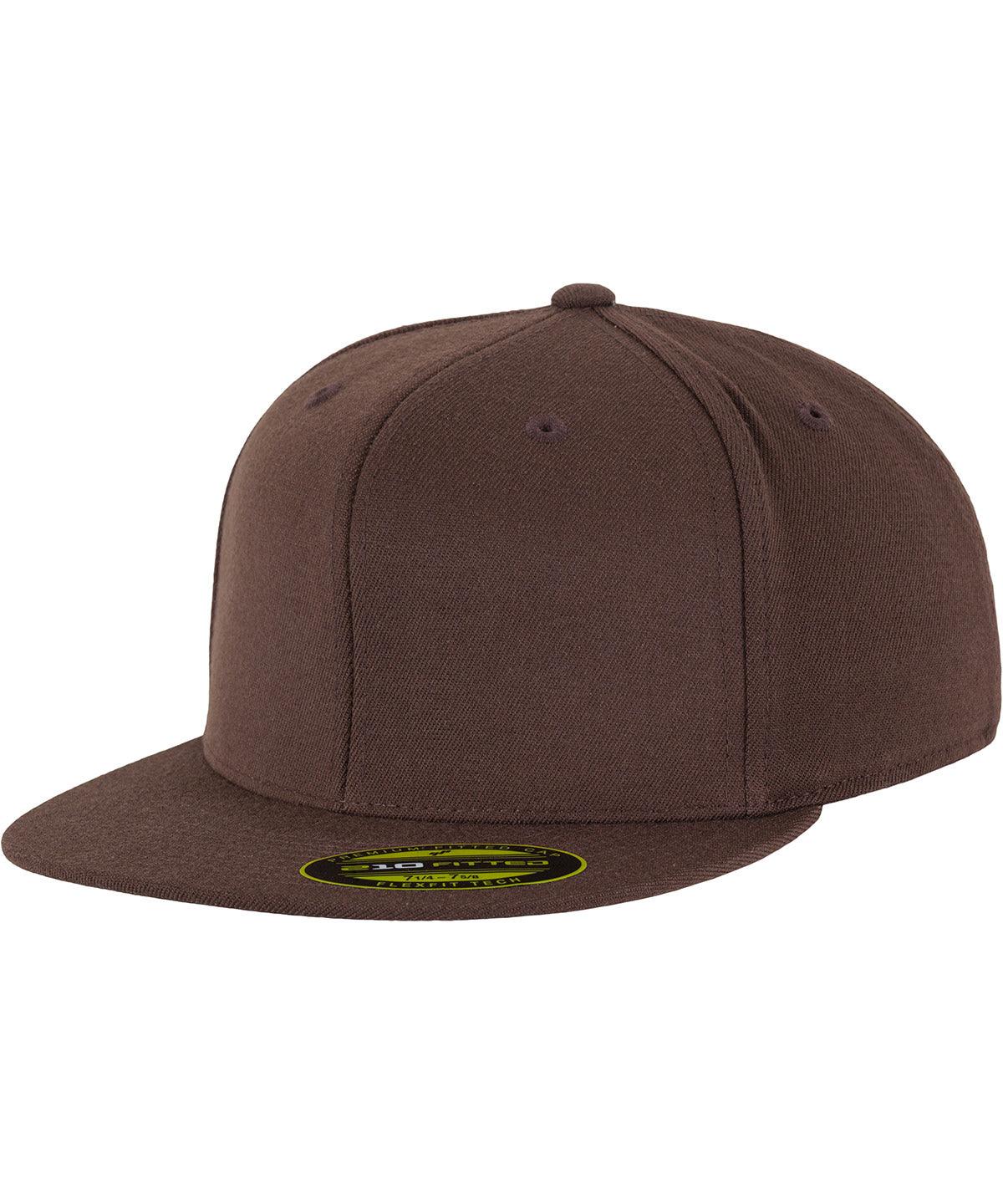 Brown - Premium 210 fitted cap (6210) Caps Flexfit by Yupoong Headwear, New Colours for 2023, Rebrandable, Sports & Leisure Schoolwear Centres