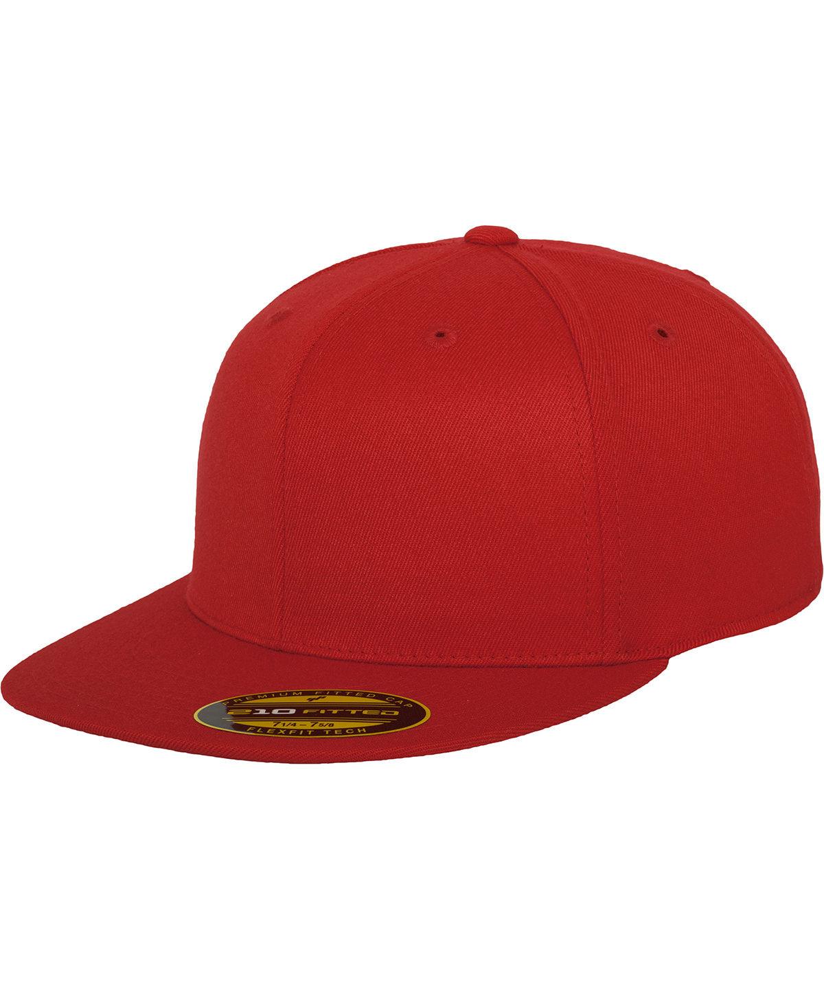 Red - Premium 210 fitted cap (6210) Caps Flexfit by Yupoong Headwear, New Colours for 2023, Rebrandable, Sports & Leisure Schoolwear Centres