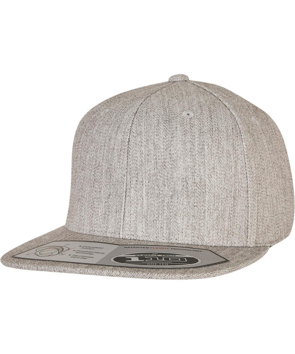 Heather Grey - 110 fitted snapback (110) Caps Flexfit by Yupoong Headwear, New Colours for 2023, Rebrandable Schoolwear Centres