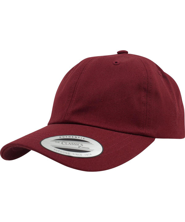 Maroon - Dad hat baseball strap back (6245CM) Caps Flexfit by Yupoong Headwear, Must Haves, New Colours for 2023 Schoolwear Centres