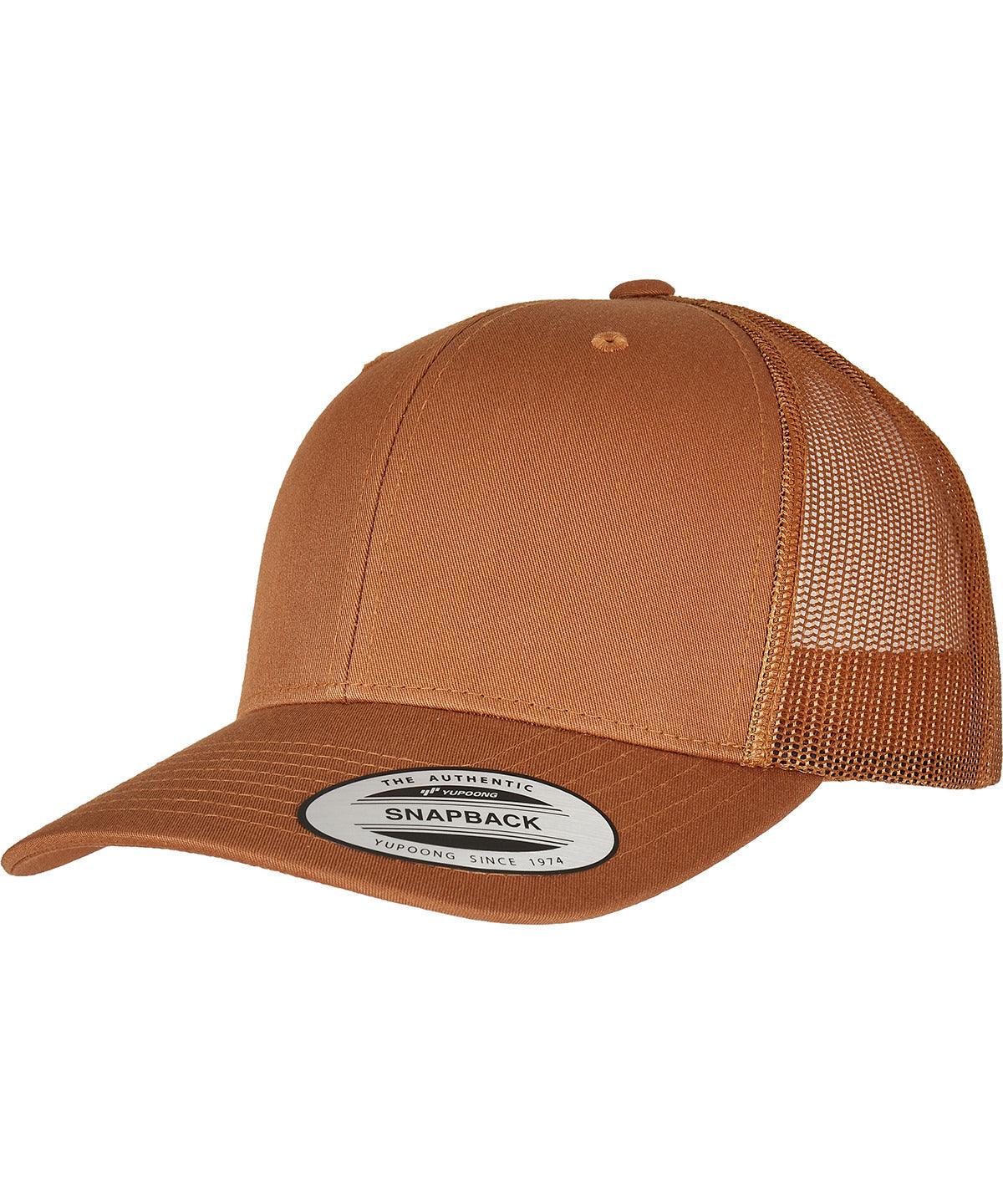 Caramel - Retro trucker cap (6606) Caps Flexfit by Yupoong 2022 Spring Edit, Headwear, Must Haves, New Colours For 2022, New Colours for 2023, Rebrandable, Summer Accessories Schoolwear Centres