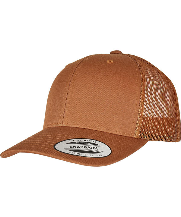 Caramel - Retro trucker cap (6606) Caps Flexfit by Yupoong 2022 Spring Edit, Headwear, Must Haves, New Colours For 2022, New Colours for 2023, Rebrandable, Summer Accessories Schoolwear Centres