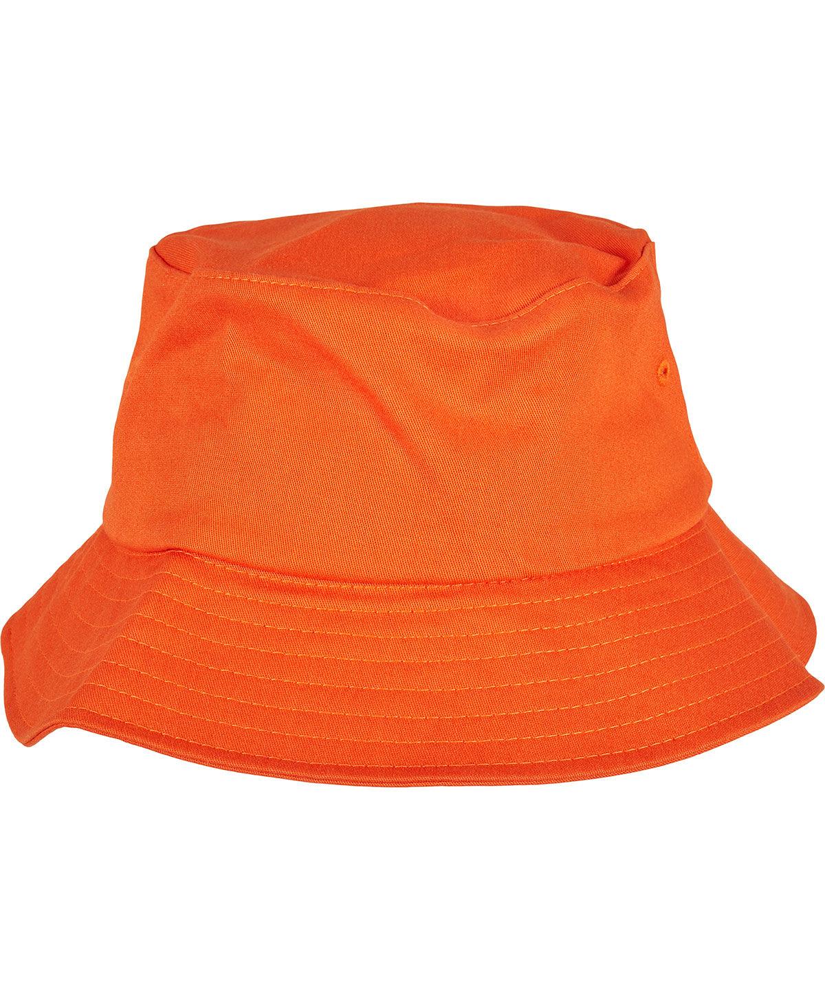 Orange - Flexfit cotton twill bucket hat (5003) Hats Flexfit by Yupoong Headwear, Must Haves, New Colours For 2022, New Colours for 2023, Rebrandable Schoolwear Centres