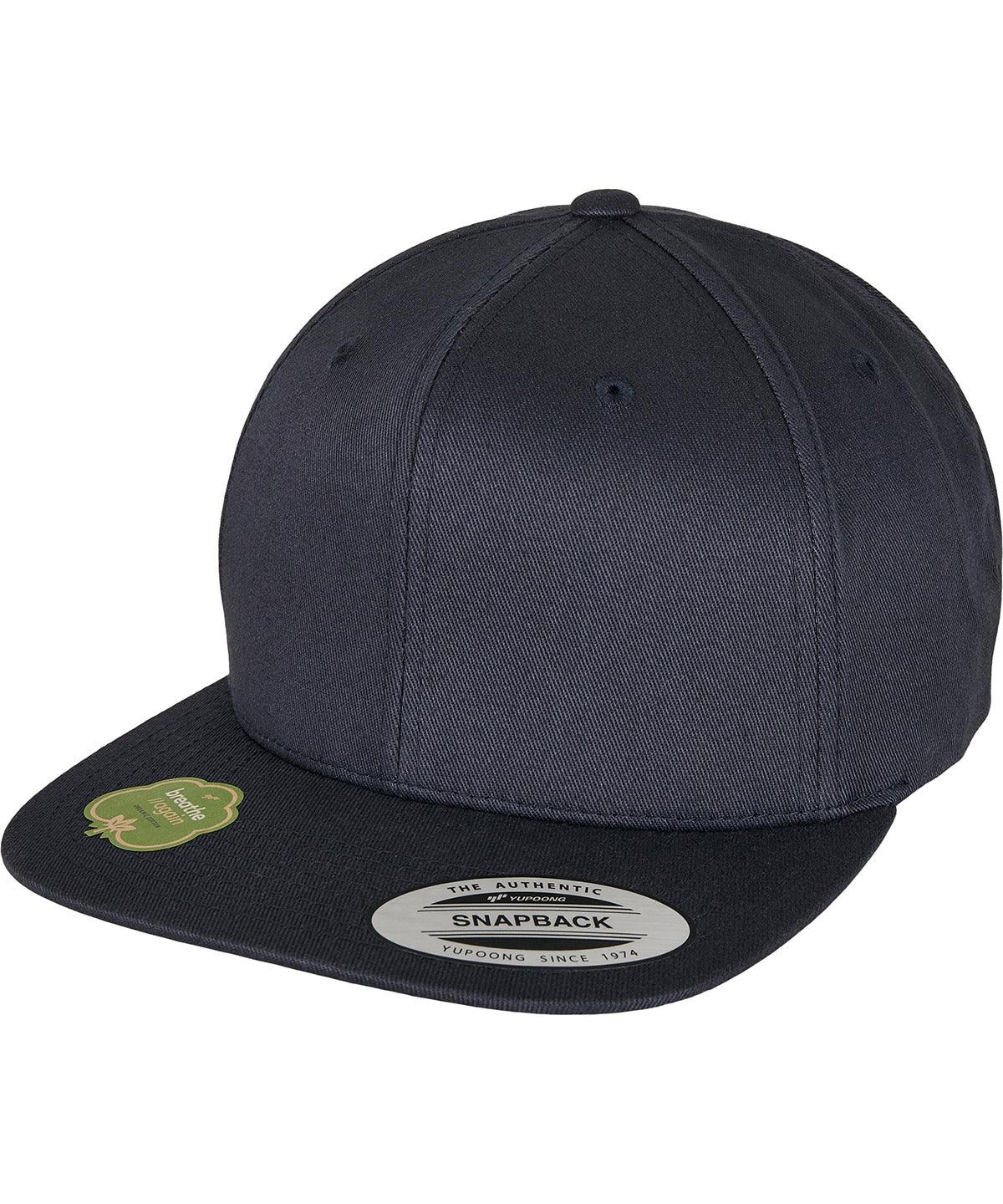 Dark Navy - Organic cotton snapback (6089OC) Caps Flexfit by Yupoong Headwear, Must Haves, New Colours for 2023, Organic & Conscious, Rebrandable Schoolwear Centres