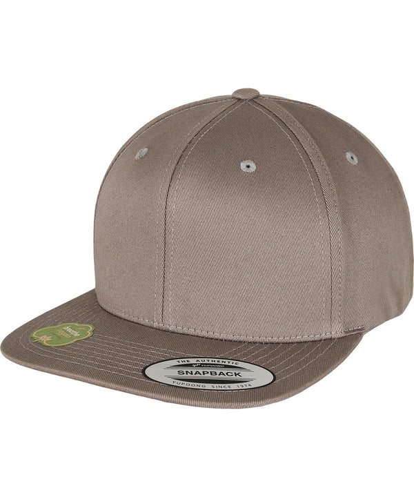 Pale Grey - Organic cotton snapback (6089OC) Caps Flexfit by Yupoong Headwear, Must Haves, New Colours for 2023, Organic & Conscious, Rebrandable Schoolwear Centres