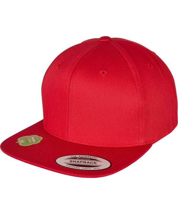 Red - Organic cotton snapback (6089OC) Caps Flexfit by Yupoong Headwear, Must Haves, New Colours for 2023, Organic & Conscious, Rebrandable Schoolwear Centres