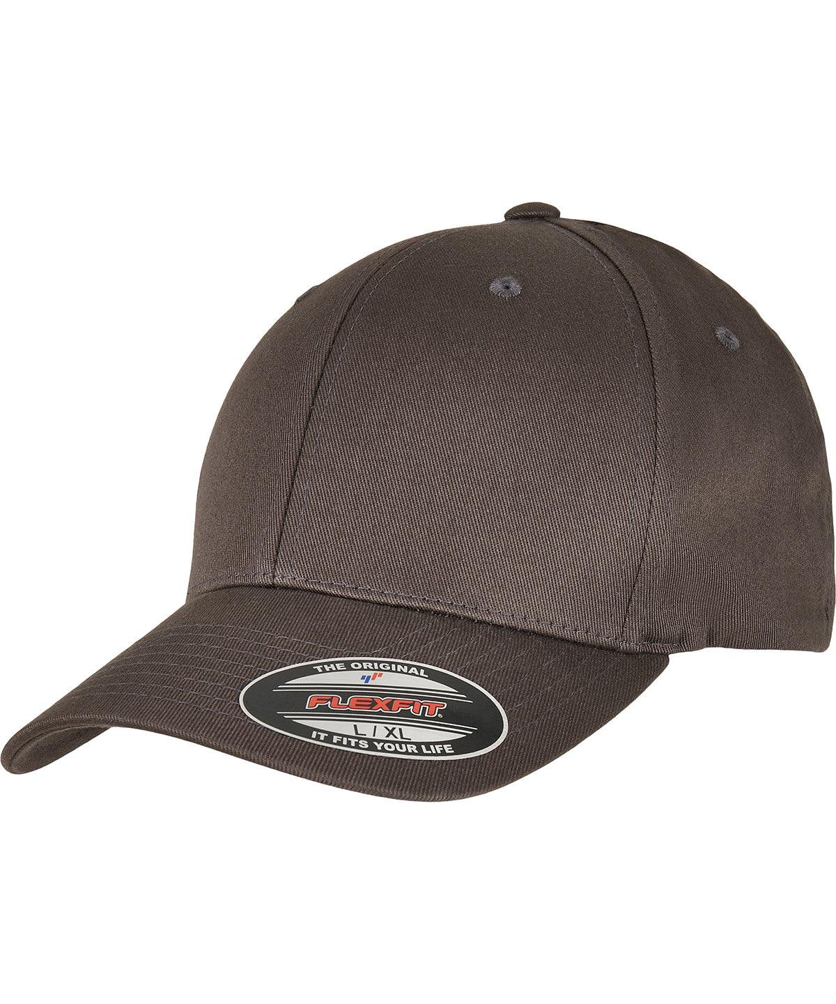 Dark Grey - Flexfit organic cotton cap (6277OC) Caps Flexfit by Yupoong Headwear, Must Haves, New Colours for 2023, Organic & Conscious, Rebrandable Schoolwear Centres