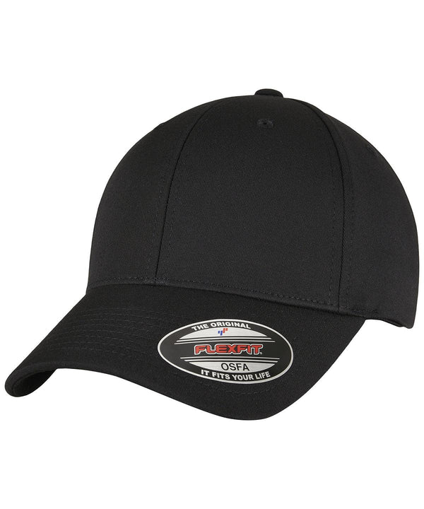 Black - Alpha shape flexfit (6277AS) Caps Flexfit by Yupoong Headwear, New For 2021, New Styles For 2021 Schoolwear Centres