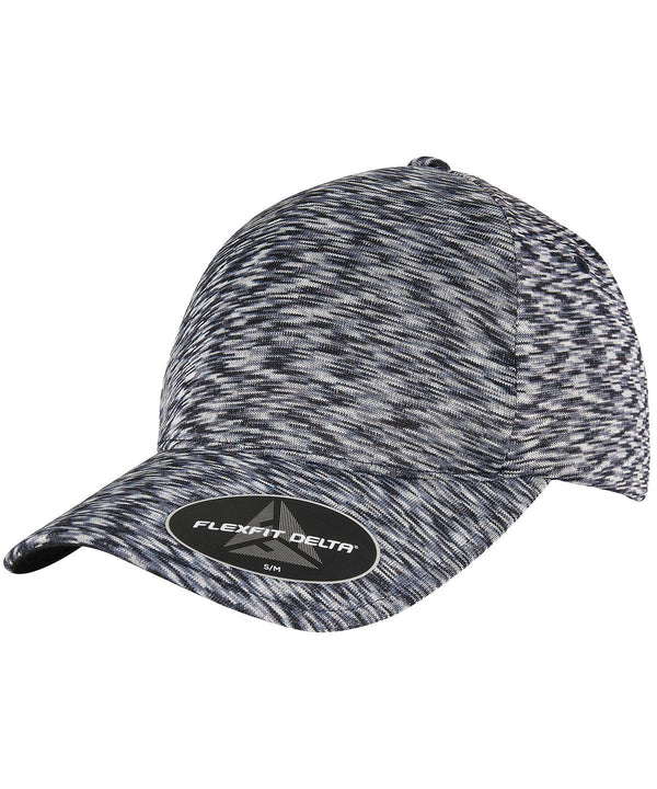 Melange Black - Flexfit delta unipanel cap (280) Caps Flexfit by Yupoong Headwear, New For 2021, New Styles For 2021 Schoolwear Centres