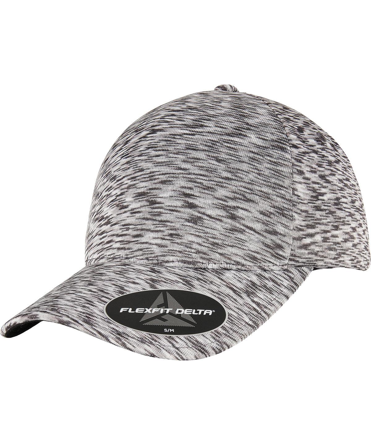 Melange Silver - Flexfit delta unipanel cap (280) Caps Flexfit by Yupoong Headwear, New For 2021, New Styles For 2021 Schoolwear Centres