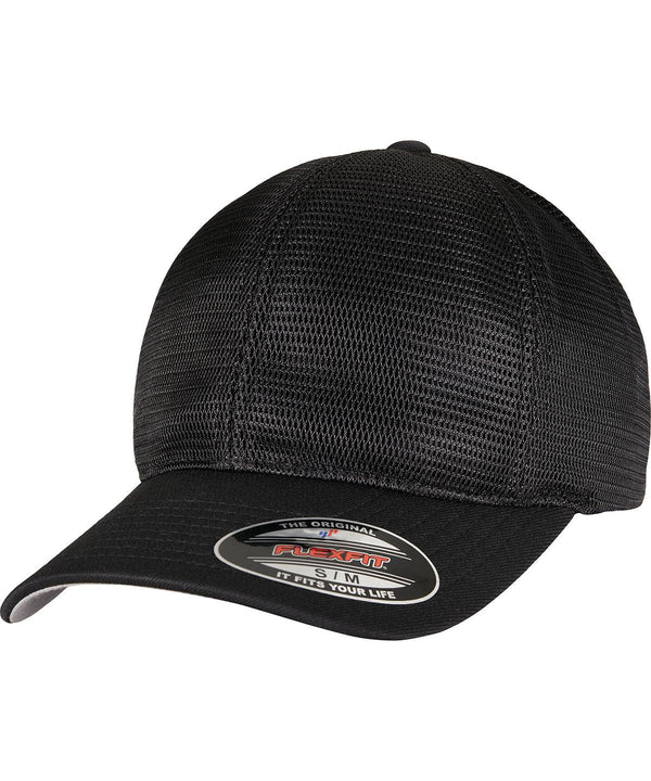 Black - Flexfit 360 omnimesh cap (360) Caps Flexfit by Yupoong Headwear, New For 2021, New Styles For 2021 Schoolwear Centres