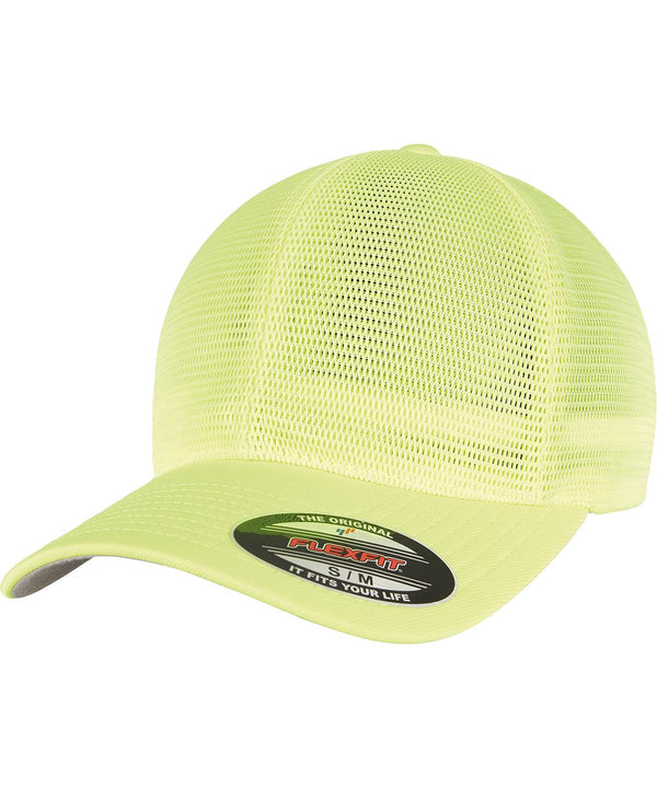 Neon Yellow - Flexfit 360 omnimesh cap (360) Caps Flexfit by Yupoong Headwear, New For 2021, New Styles For 2021 Schoolwear Centres