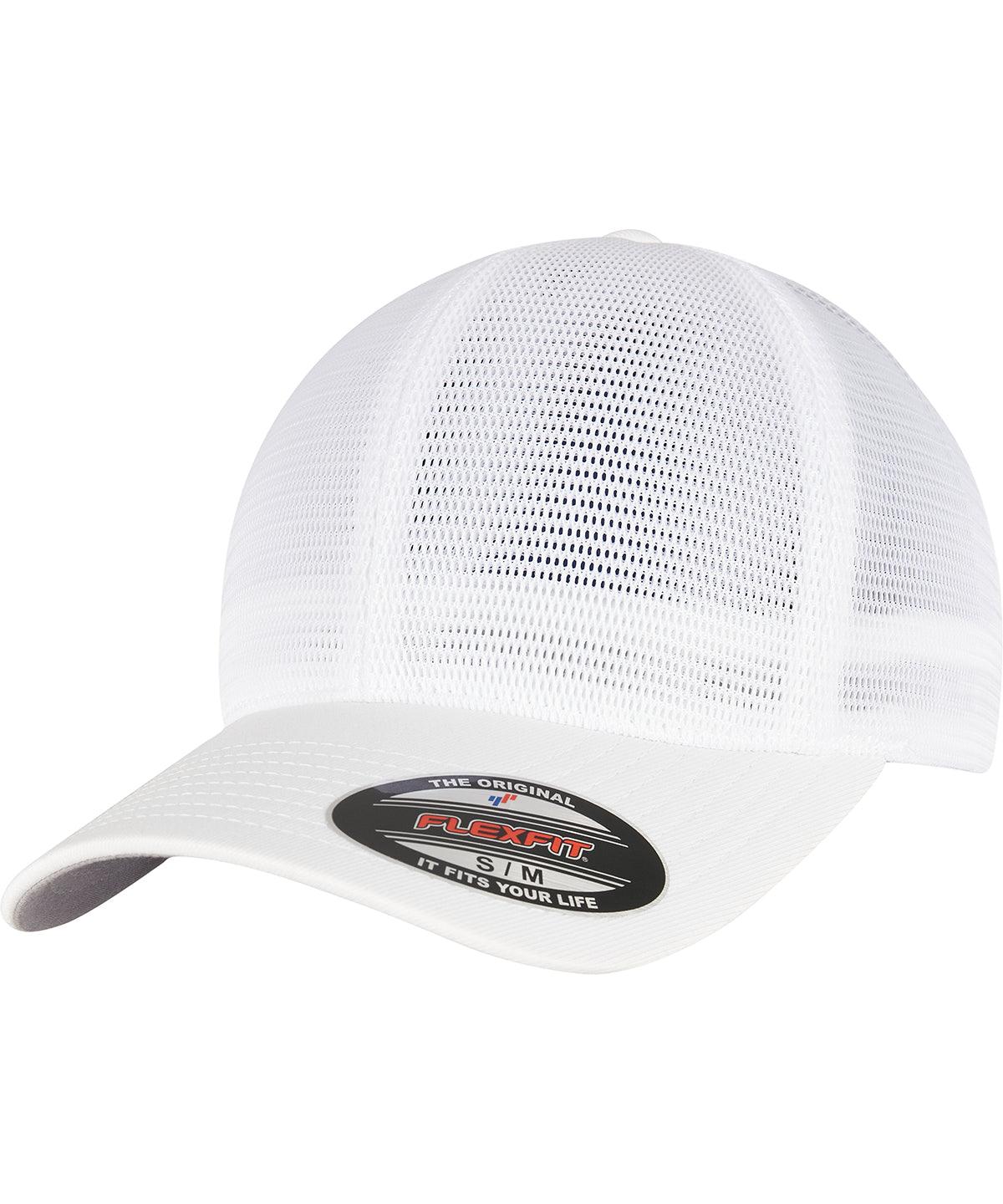 White - Flexfit 360 omnimesh cap (360) Caps Flexfit by Yupoong Headwear, New For 2021, New Styles For 2021 Schoolwear Centres