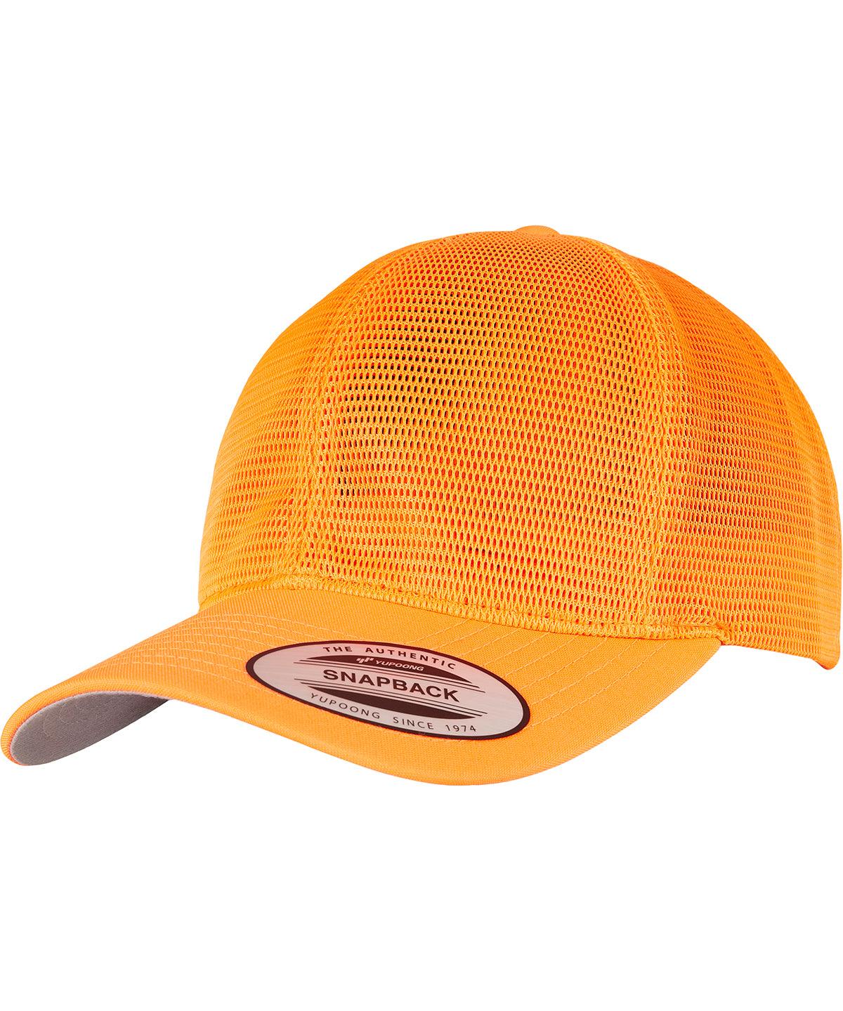 Neon Orange - 360° omnimesh cap (6360) Caps Flexfit by Yupoong Headwear, New For 2021, New Styles For 2021 Schoolwear Centres