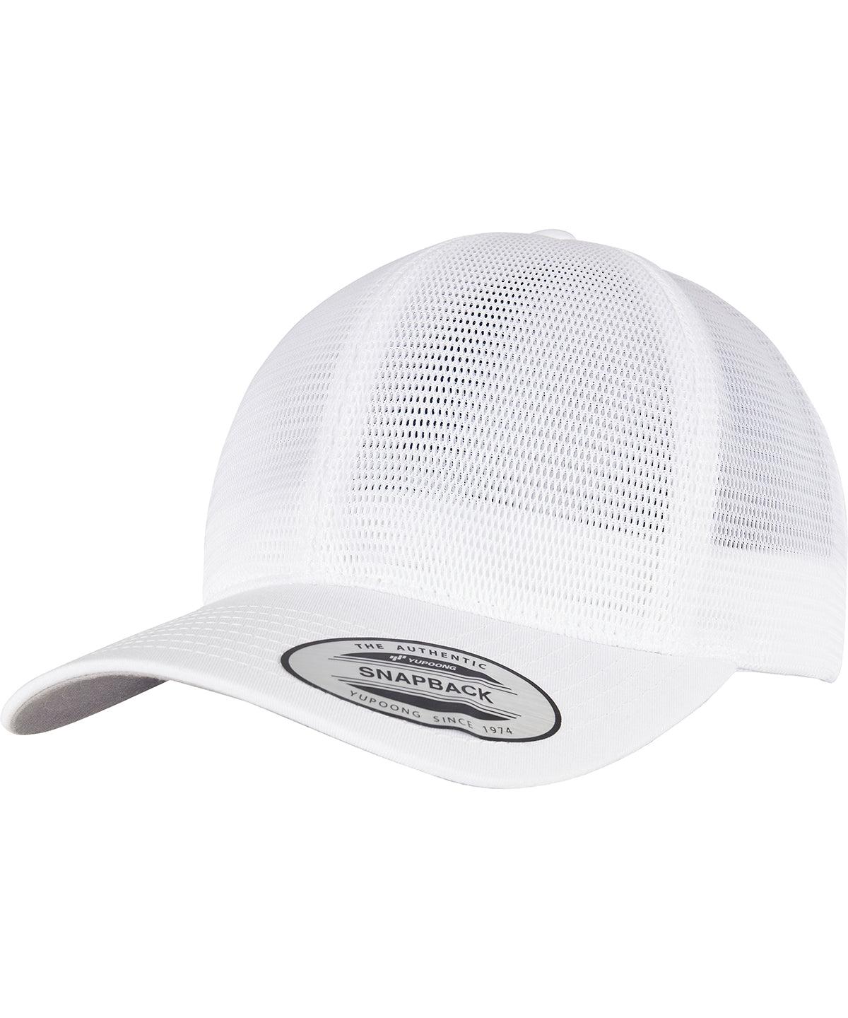 White - 360° omnimesh cap (6360) Caps Flexfit by Yupoong Headwear, New For 2021, New Styles For 2021 Schoolwear Centres