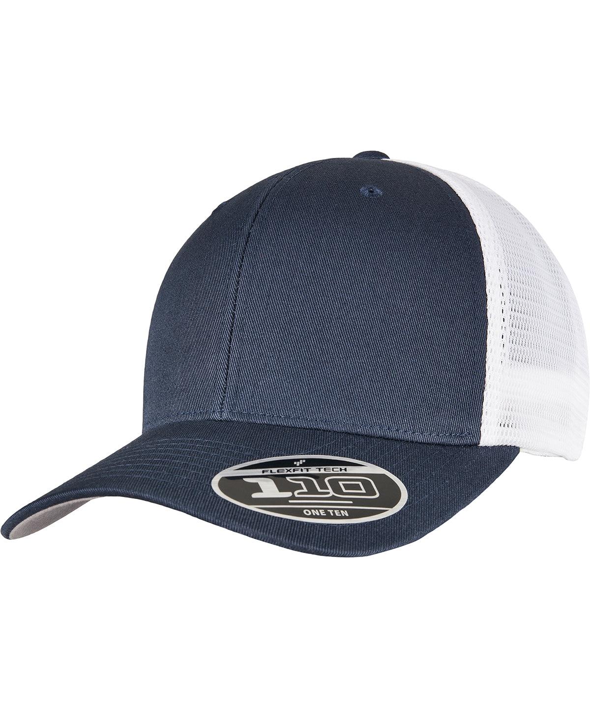 Navy/White - 110 mesh 2-tone cap (110MT) Caps Flexfit by Yupoong Headwear, New Colours for 2023, New For 2021, New Styles For 2021 Schoolwear Centres