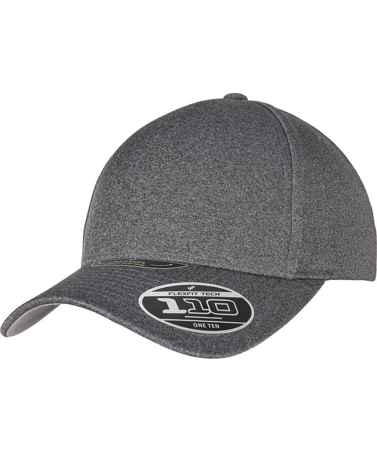 Dark Grey - 110 melange Unipanel™ (110MU) Caps Flexfit by Yupoong Headwear, New For 2021, New Styles For 2021 Schoolwear Centres