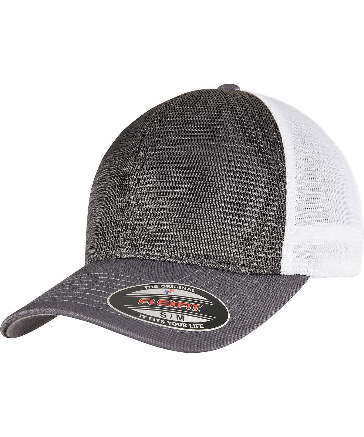 Charcoal/White - Flexfit 360 omnimesh cap 2-tone (360T) Caps Flexfit by Yupoong Headwear, New For 2021, New Styles For 2021 Schoolwear Centres