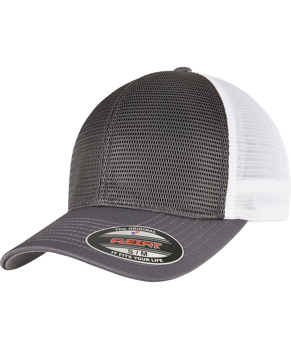Charcoal/White - Flexfit 360 omnimesh cap 2-tone (360T) Flexfit by Yupoong  HeadwearNew For 2021New Styles For 2021