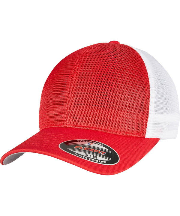 Red/White - Flexfit 360 omnimesh cap 2-tone (360T) Caps Flexfit by Yupoong Headwear, New For 2021, New Styles For 2021 Schoolwear Centres