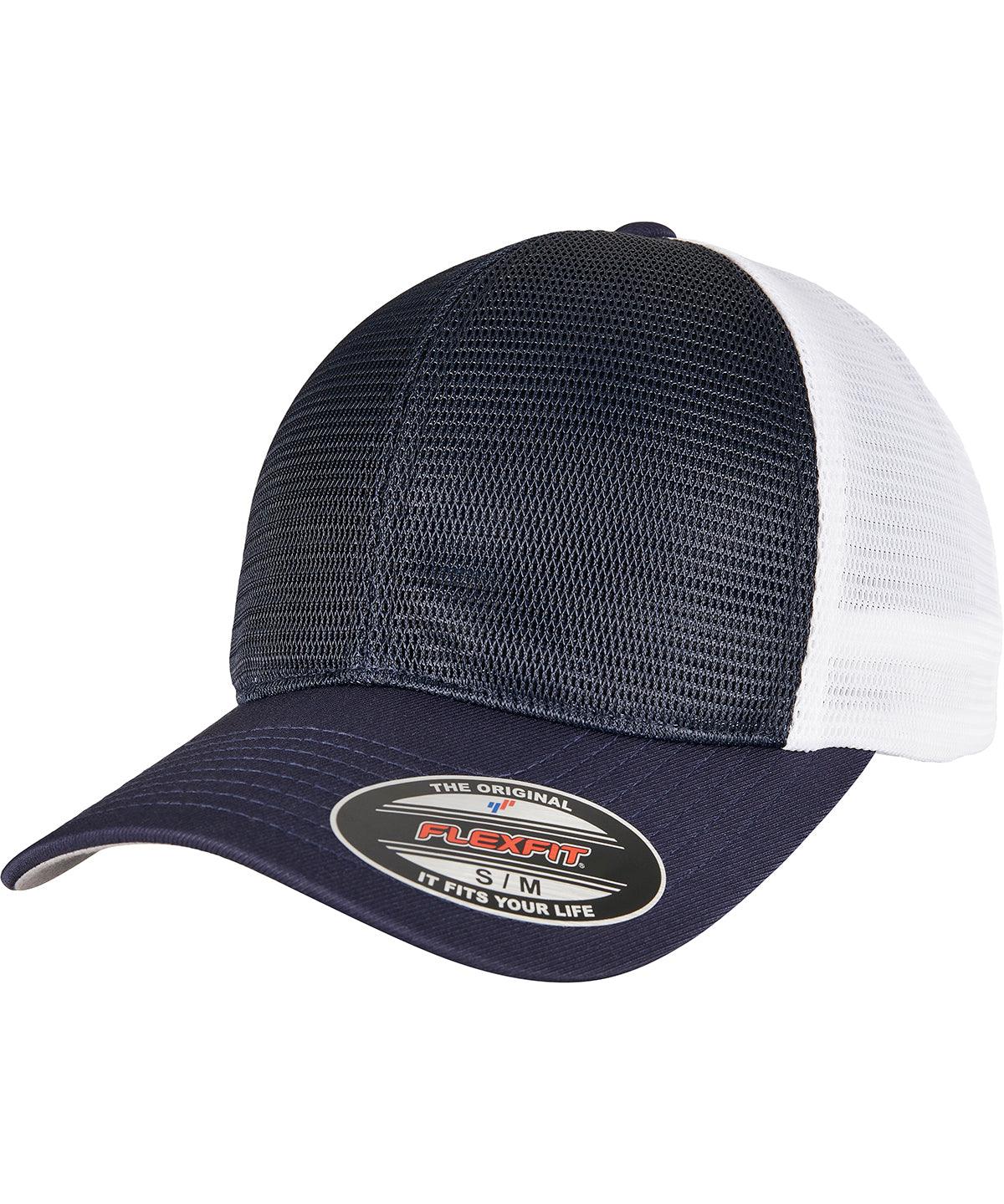 Navy/White - Flexfit 360 omnimesh cap 2-tone (360T) Caps Flexfit by Yupoong Headwear, New For 2021, New Styles For 2021 Schoolwear Centres