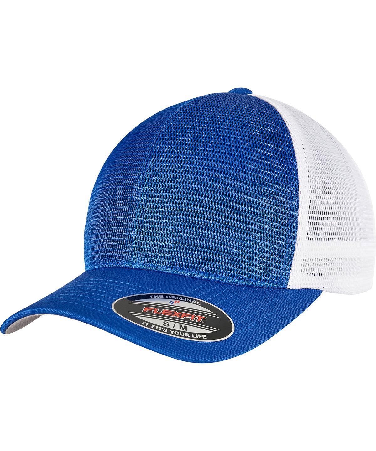 Royal/White - Flexfit 360 omnimesh cap 2-tone (360T) Caps Flexfit by Yupoong Headwear, New For 2021, New Styles For 2021 Schoolwear Centres