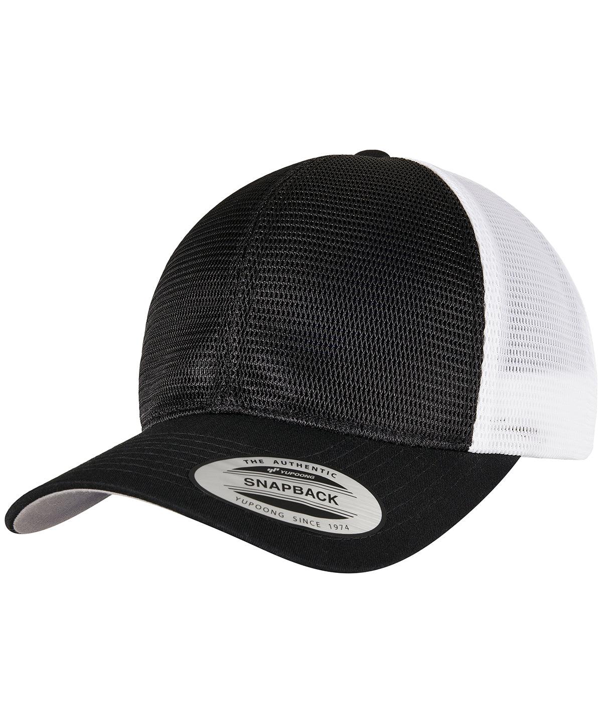 Black/White - 360° omnimesh 2-tone cap (6360T) Caps Flexfit by Yupoong Headwear, New For 2021, New Styles For 2021 Schoolwear Centres