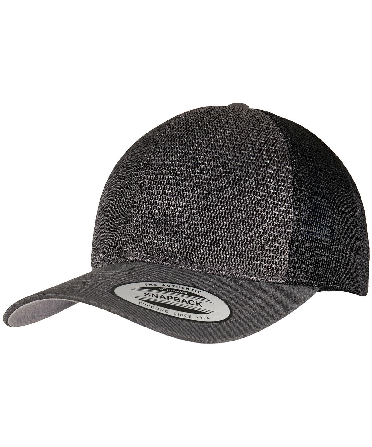 Charcoal/Black - 360° omnimesh 2-tone cap (6360T) Caps Flexfit by Yupoong Headwear, New For 2021, New Styles For 2021 Schoolwear Centres