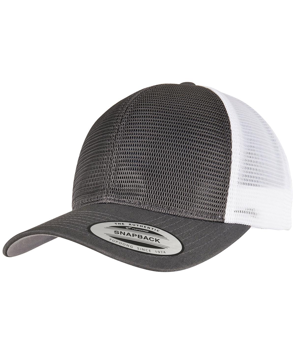 Charcoal/White - 360° omnimesh 2-tone cap (6360T) Caps Flexfit by Yupoong Headwear, New For 2021, New Styles For 2021 Schoolwear Centres