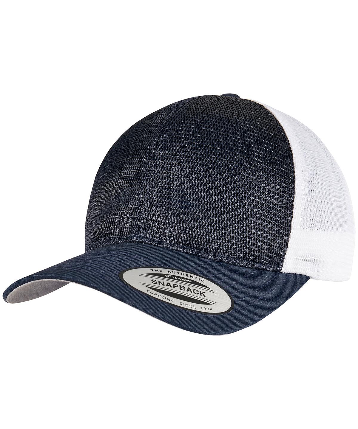 Navy/White - 360° omnimesh 2-tone cap (6360T) Caps Flexfit by Yupoong Headwear, New For 2021, New Styles For 2021 Schoolwear Centres