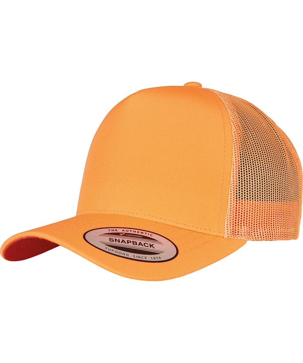 Neon Orange - Neon retro trucker (6506NT) Caps Flexfit by Yupoong Headwear, New For 2021, New Styles For 2021, Summer Accessories Schoolwear Centres