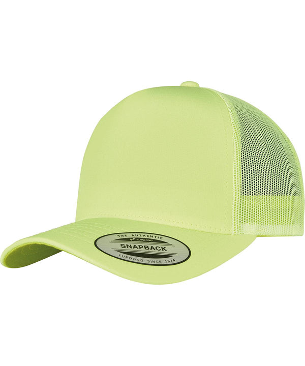 Neon Yellow - Neon retro trucker (6506NT) Caps Flexfit by Yupoong Headwear, New For 2021, New Styles For 2021, Summer Accessories Schoolwear Centres