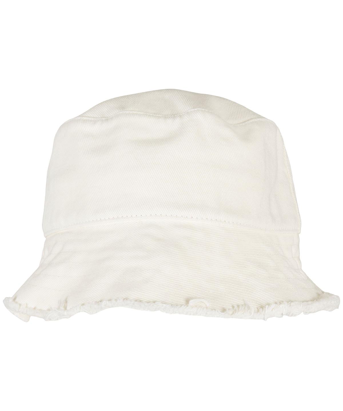 Off White - Open edge bucket hat Hats Flexfit by Yupoong Festival, Headwear, New Styles For 2022 Schoolwear Centres